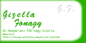 gizella fonagy business card